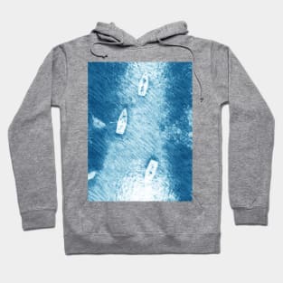 Canoeing journey in cyan Hoodie